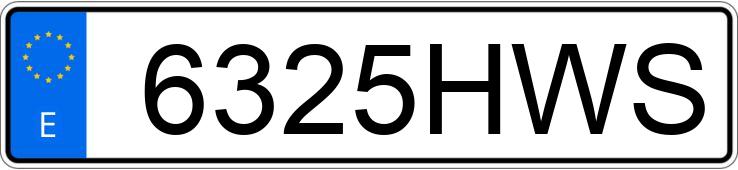 Numer rejestracyjny 6325HWS posiada PIAGGIO LIBERTY 125