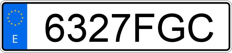 Numer rejestracyjny 6327FGC posiada PEUGEOT 207