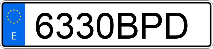 Numer rejestracyjny 6330BPD posiada BMW SERIE 3