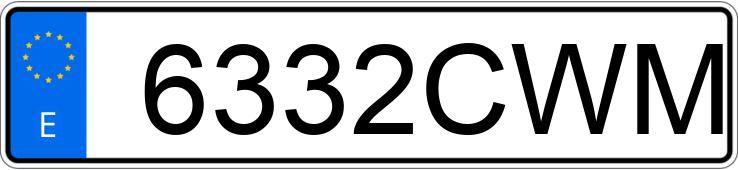 Numer rejestracyjny 6332CWM posiada CITROEN C3