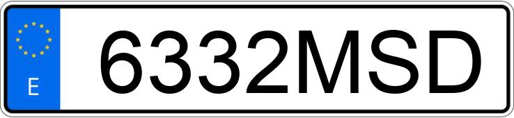 Registreringsnummer6332MSD har MERCEDES GLC (254)