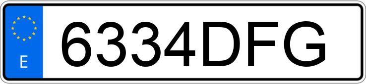 Numer rejestracyjny 6334DFG posiada NISSAN PRIMERA