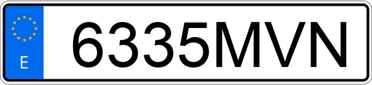 Numer rejestracyjny 6335MVN posiada BMW SERIE 3