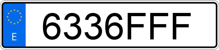 Numer rejestracyjny 6336FFF posiada CITROEN C1