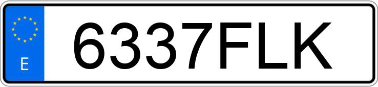 Numer rejestracyjny 6337FLK posiada VOLKSWAGEN GOLF