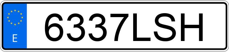 Numer rejestracyjny 6337LSH posiada SEAT IBIZA