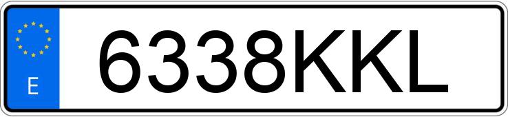 Numer rejestracyjny 6338KKL posiada PEUGEOT 208