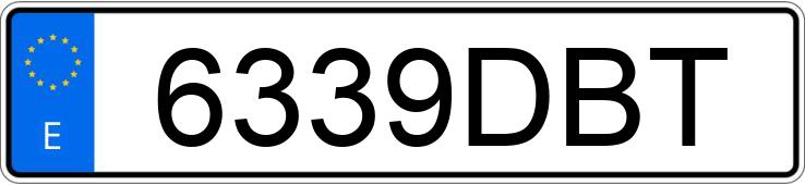 Numer rejestracyjny 6339DBT posiada ALFA ROMEO GT