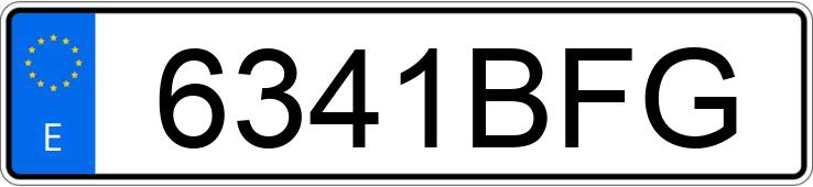 Numer rejestracyjny 6341BFG posiada PEUGEOT 206