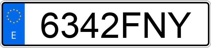 Numer rejestracyjny 6342FNY posiada RENAULT MEGANE