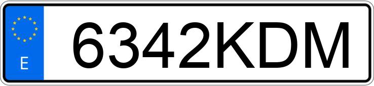 Numer rejestracyjny 6342KDM posiada AUDI A5