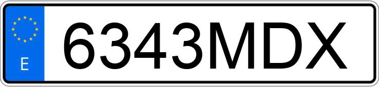 Numer rejestracyjny 6343MDX posiada AUDI A3 SPORTBACK Numer rejestracyjny 6343MDX posiada AUDI A3 SPORTBACK