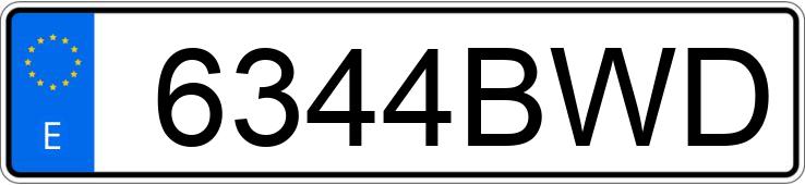 Numer rejestracyjny 6344BWD posiada VOLKSWAGEN PASSAT