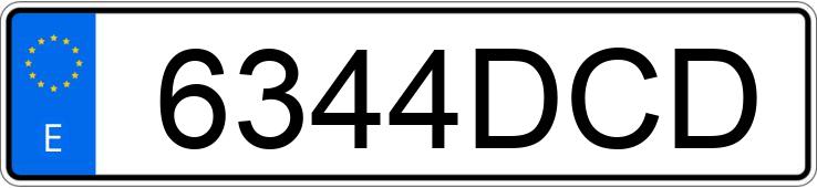 Numer rejestracyjny 6344DCD posiada PORSCHE CAYENNE