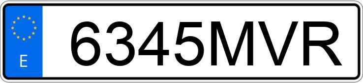 Numer rejestracyjny 6345MVR posiada AUDI E-TRON