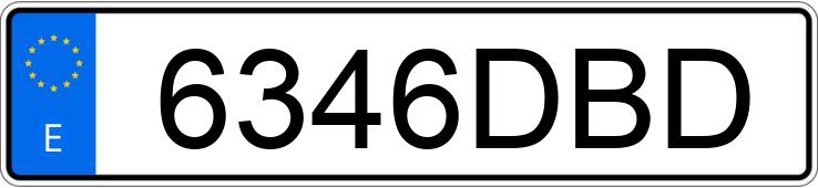 Numer rejestracyjny 6346DBD posiada AUDI A3