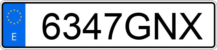 Numer rejestracyjny 6347GNX posiada FORD FIESTA