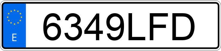 Numer rejestracyjny 6349LFD posiada LAMBORGHINI GALLARDO