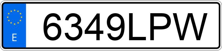 Numer rejestracyjny 6349LPW posiada VOLKSWAGEN GOLF