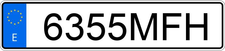 Numer rejestracyjny 6355MFH posiada DUCATI MONSTER