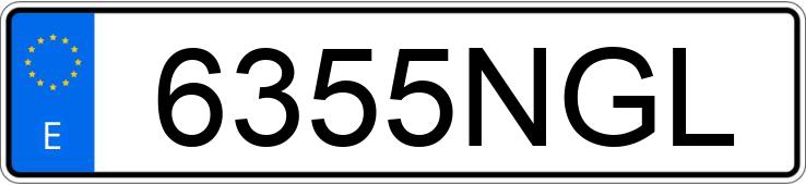 The registration number 6355NGL has TESLA MODEL Y