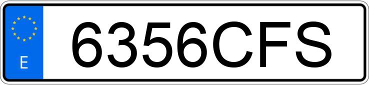 Numer rejestracyjny 6356CFS posiada VOLKSWAGEN GOLF