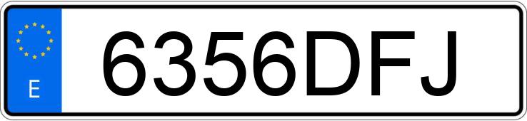 Numer rejestracyjny 6356DFJ posiada VOLKSWAGEN LT