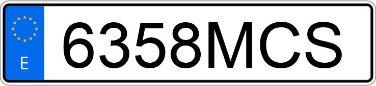 Numer rejestracyjny 6358MCS posiada HONDA CB 650