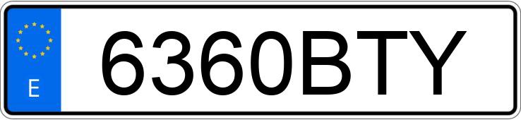 Numer rejestracyjny 6360BTY posiada SEAT IBIZA Numer rejestracyjny 6360BTY posiada SEAT IBIZA