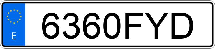 Numer rejestracyjny 6360FYD posiada AUDI A3