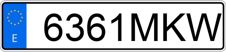 Numer rejestracyjny 6361MKW posiada EFUN LIPO Numer rejestracyjny 6361MKW posiada EFUN LIPO