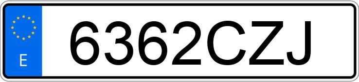 Numer rejestracyjny 6362CZJ posiada CITROEN XSARA