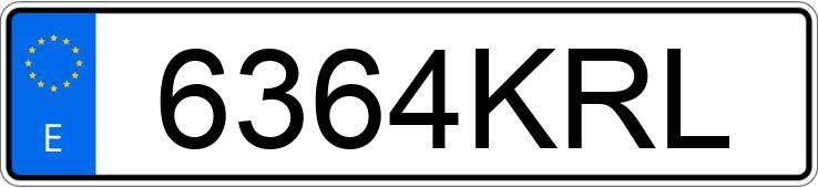 Numer rejestracyjny 6364KRL posiada BMW SERIE 5