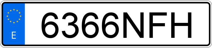 Numer rejestracyjny 6366NFH posiada FORD MUSTANG