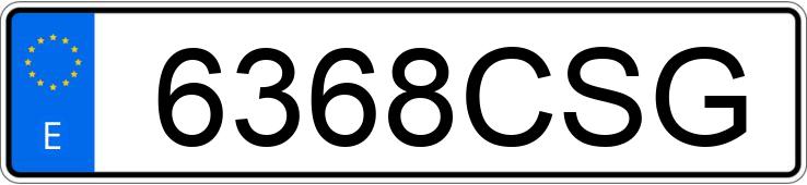 Numer rejestracyjny 6368CSG posiada PEUGEOT 206