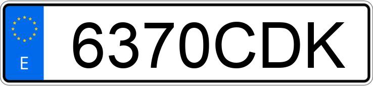 Il numero di registrazione 6370CDK ha TOYOTA PREVIA
