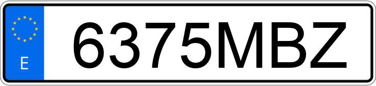 Numer rejestracyjny 6375MBZ posiada TOYOTA PROACE