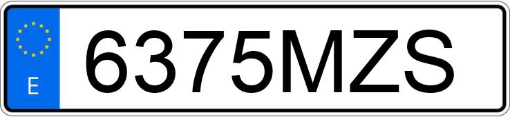 Numer rejestracyjny 6375MZS posiada VOLKSWAGEN GOLF