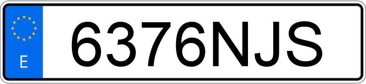Numer rejestracyjny 6376NJS posiada SEAT IBIZA