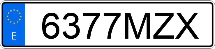 Numer rejestracyjny 6377MZX posiada PEUGEOT PARTNER