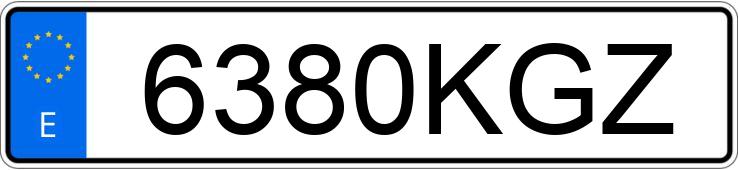 Numer rejestracyjny 6380KGZ posiada MAYBACH MAYBACH