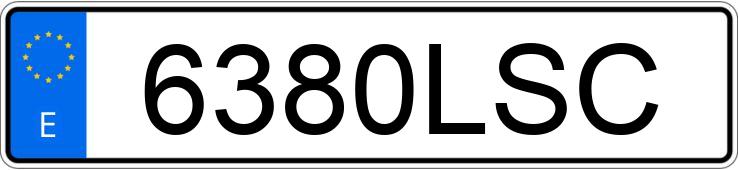 O número de registro 6380LSC tem MERCEDES GLE (166-292)
