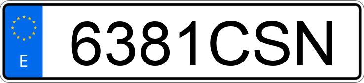 Numer rejestracyjny 6381CSN posiada FORD FOCUS