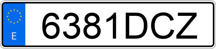 Numer rejestracyjny 6381DCZ posiada LEXUS IS 300