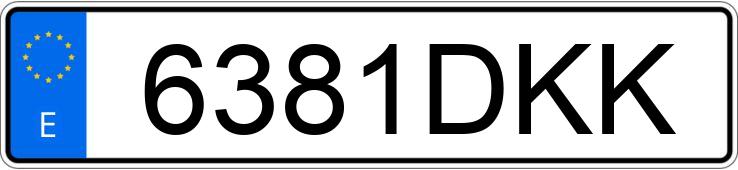 Numer rejestracyjny 6381DKK posiada SEAT ALTEA