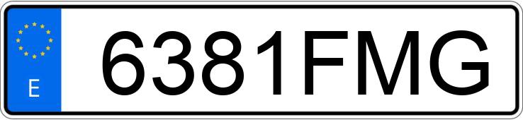 Numer rejestracyjny 6381FMG posiada VOLKSWAGEN GOLF