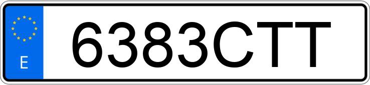 Numer rejestracyjny 6383CTT posiada FORD FOCUS