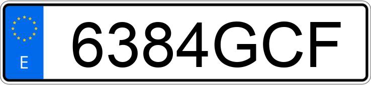 Numer rejestracyjny 6384GCF posiada FIAT DUCATO