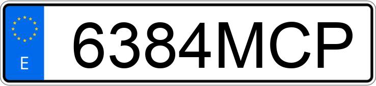 Numer rejestracyjny 6384MCP posiada AUDI Q5 SPORTBACK