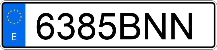 Numer rejestracyjny 6385BNN posiada VOLKSWAGEN GOLF